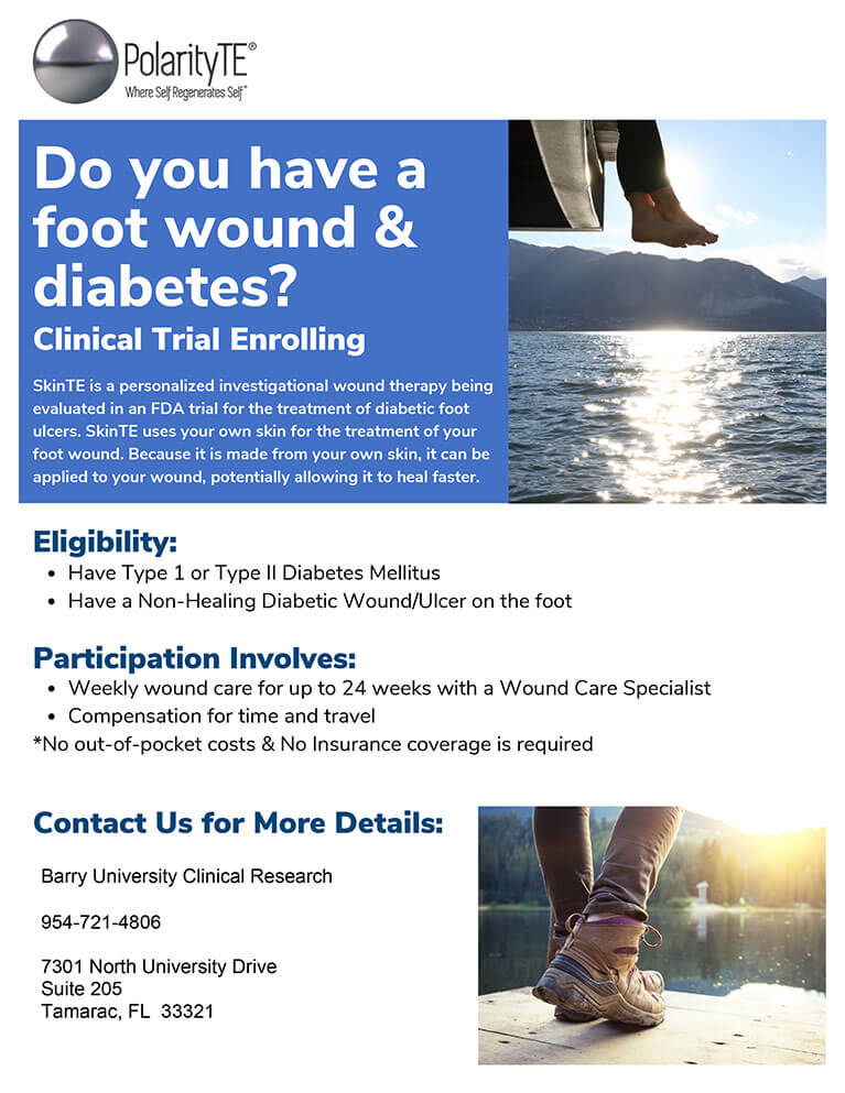 clinical trials in wound care flyer