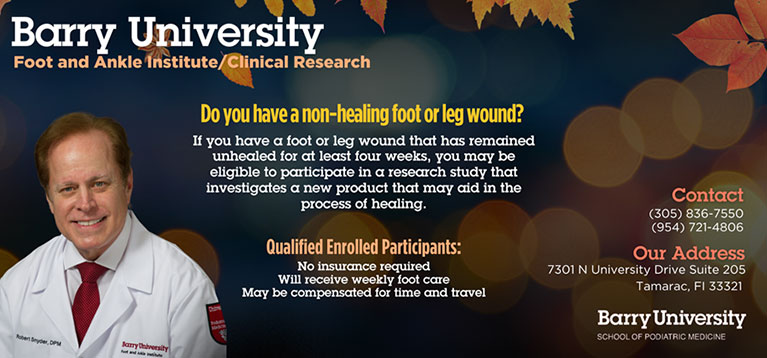 clinical trials in wound care flyer